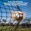 Cage de frappe de baseball portable 22 x 12 x 8 pi, cadre en fibre de verre, filet de frappe, trou de lancer et porte, noir