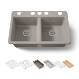 Riverby® 33" undermount double-bowl workstation kitchen sink