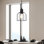 Luminaire suspendu simple noir à 1 lumière Reeanna