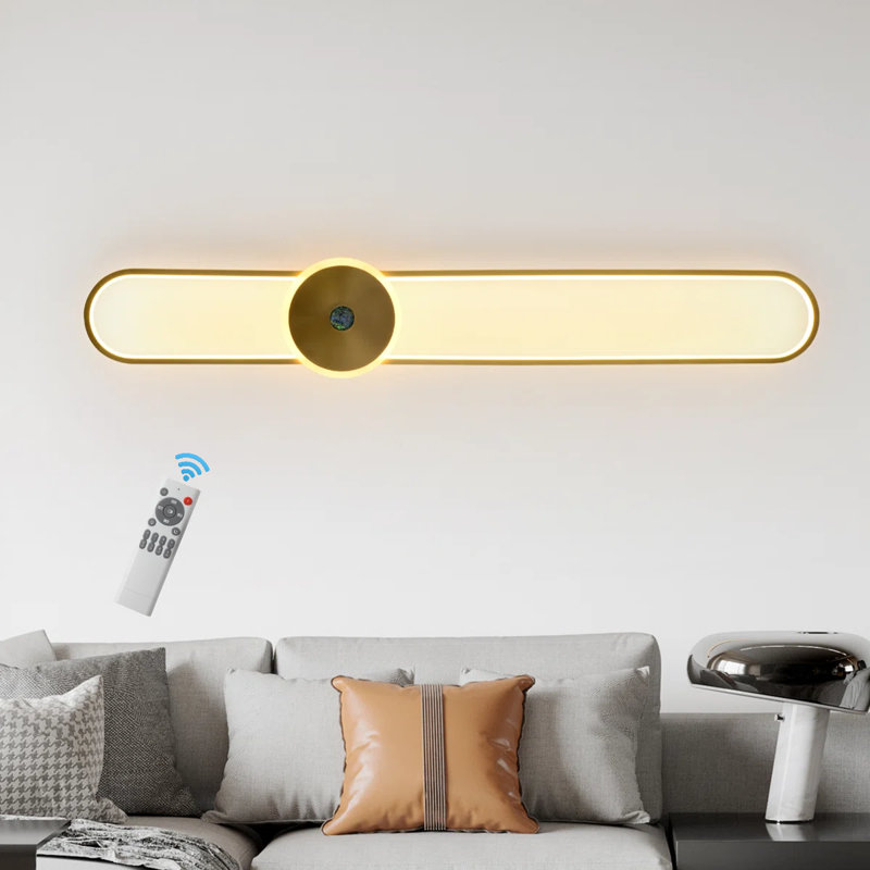 Muscato 1 - Light LED Dimmable Gold Flush Mounted Sconce