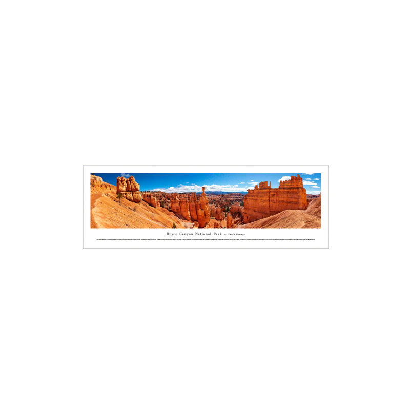 Impression panoramique du parc national Bryce Canyon, Thor Hammer, Sans cadre, H 13,5 po x l 40 po