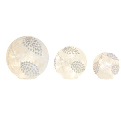 Globes de pin/verre minuterie (lot de 3)