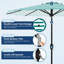 Parasol de patio 10 pi, 8 baleines robustes, avec manivelle et inclinaison à bouton-poussoir-85726188