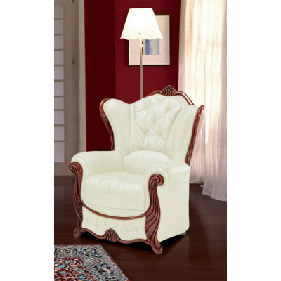 Dodgen Faux Leather Wingback Chair