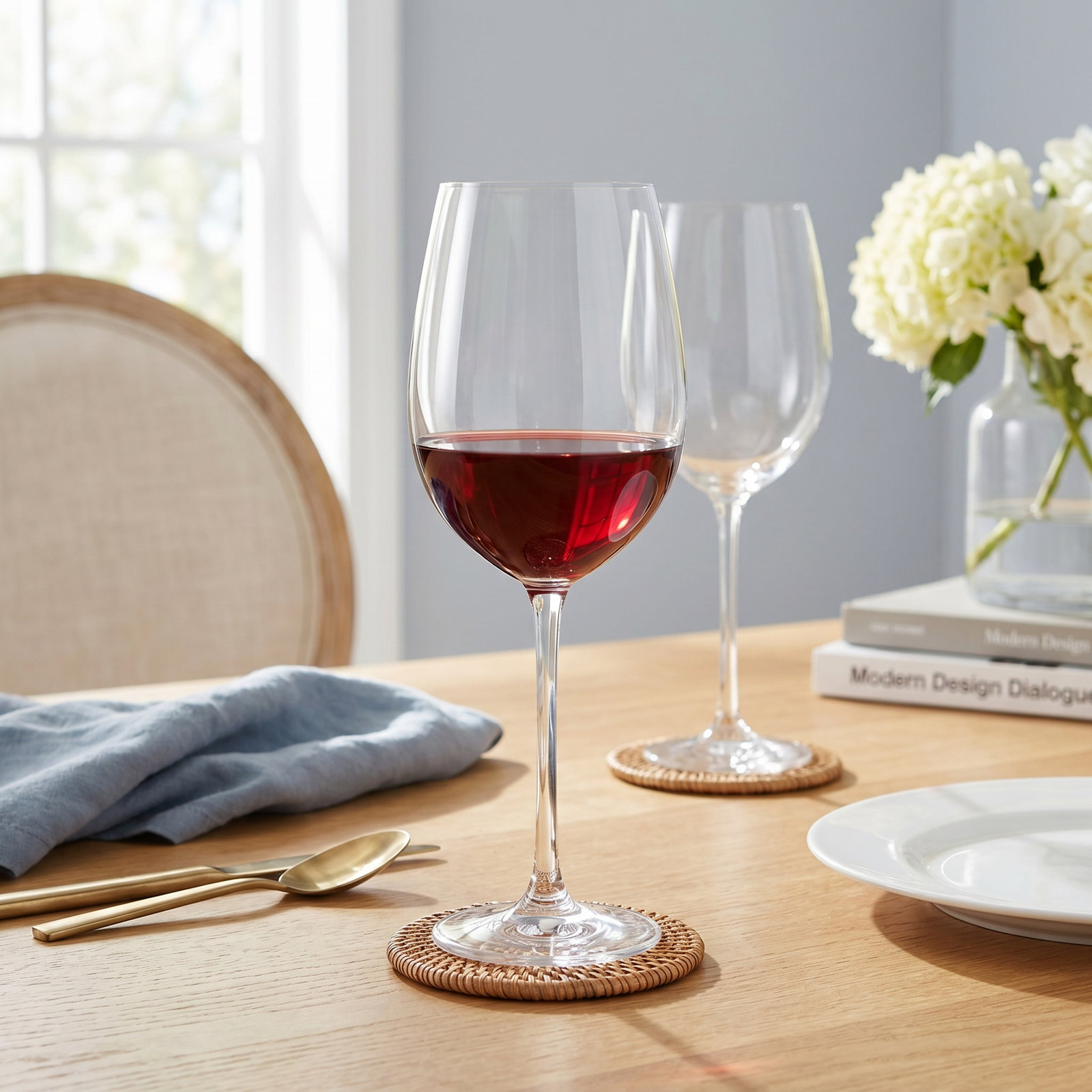 Prizma Ribbed Crystal Red Wine Glass