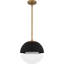 Frankenmuth 1-Light Weathered Brass Mini Pendant Light