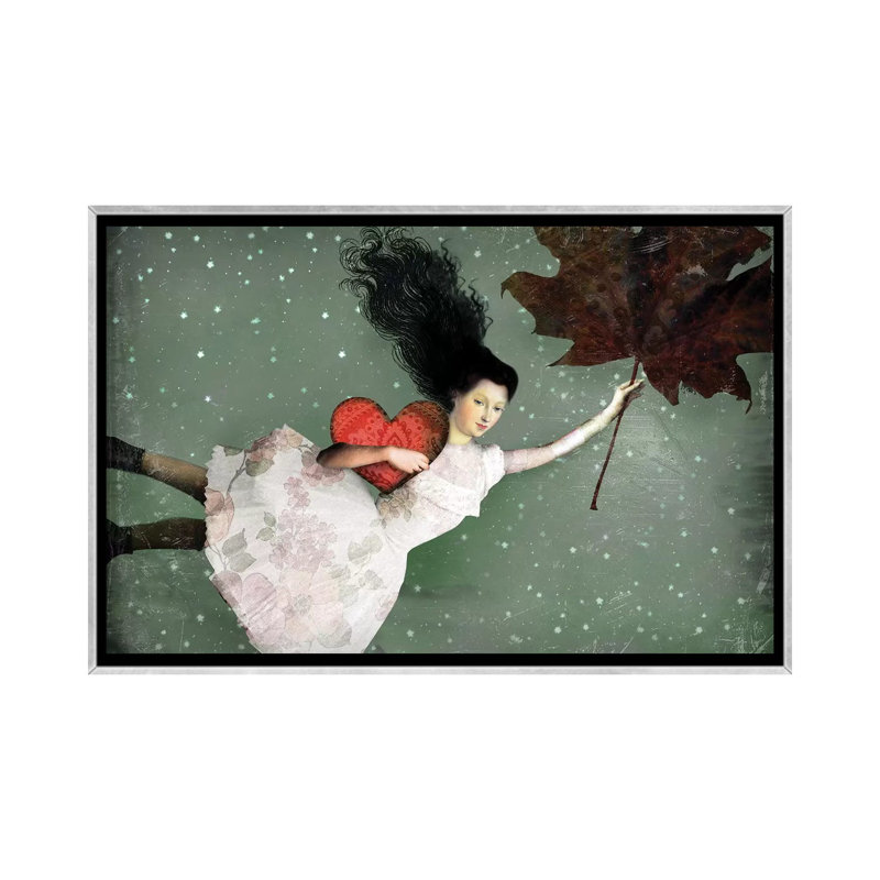 «Back to Earth I» par Catrin Welz-Stein - reproduction, H 18 po x l 26 po x P 1,5 po, Toile avec cadre argenté, Pas de tapis