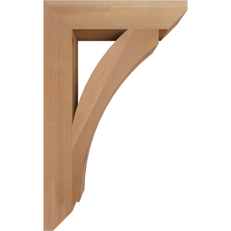 Support en bois / corbeau, Cèdre rouge, H 32 po x l 3,5 po x P 20 po