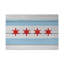 «Wooden Chicago Flag», art mural sur toile