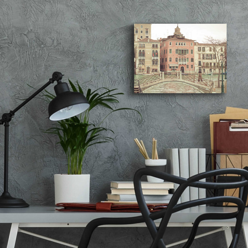 «Sunday Morning In Venice» par Keri Bevan, art mural en verre acrylique, H 12 po x l 16 po x P 0,13 po