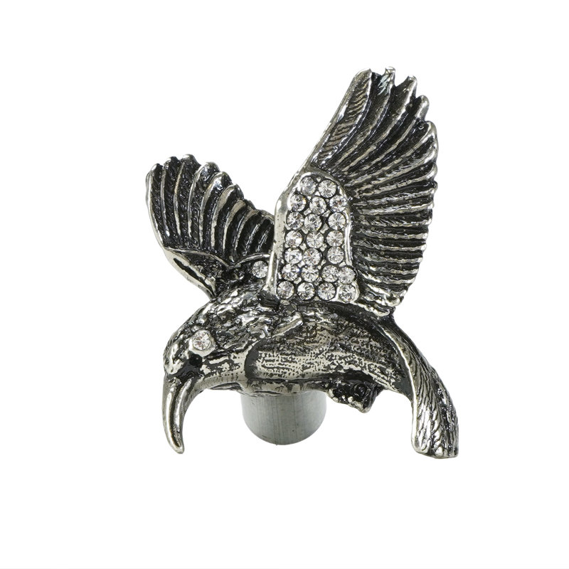 Water Garden dragon fly knob in Chalice, Silver