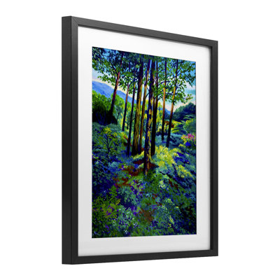 «Blue Ridge Mountain Breezes», reproduction d'art sous verre encadrée par Lee Ann Zirbes