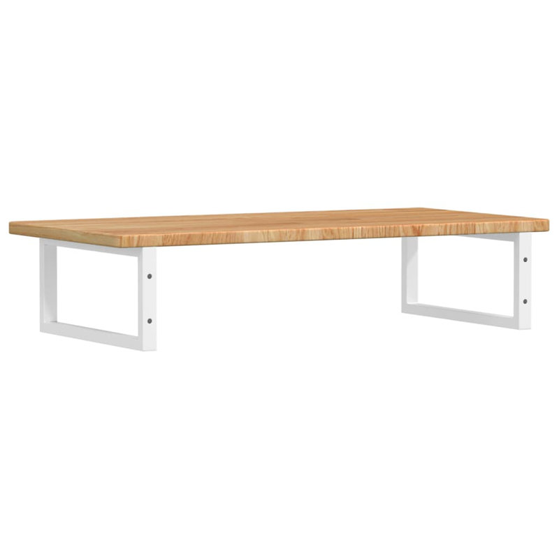 Aleazay 100cm Solid Wood Bathroom Vanity Top, Oak/White