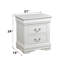 Table de chevet en pin massif blanc pour la chambre à coucher - 2 tiroirs Un espace de vie bien rangé avec pratique et élégant