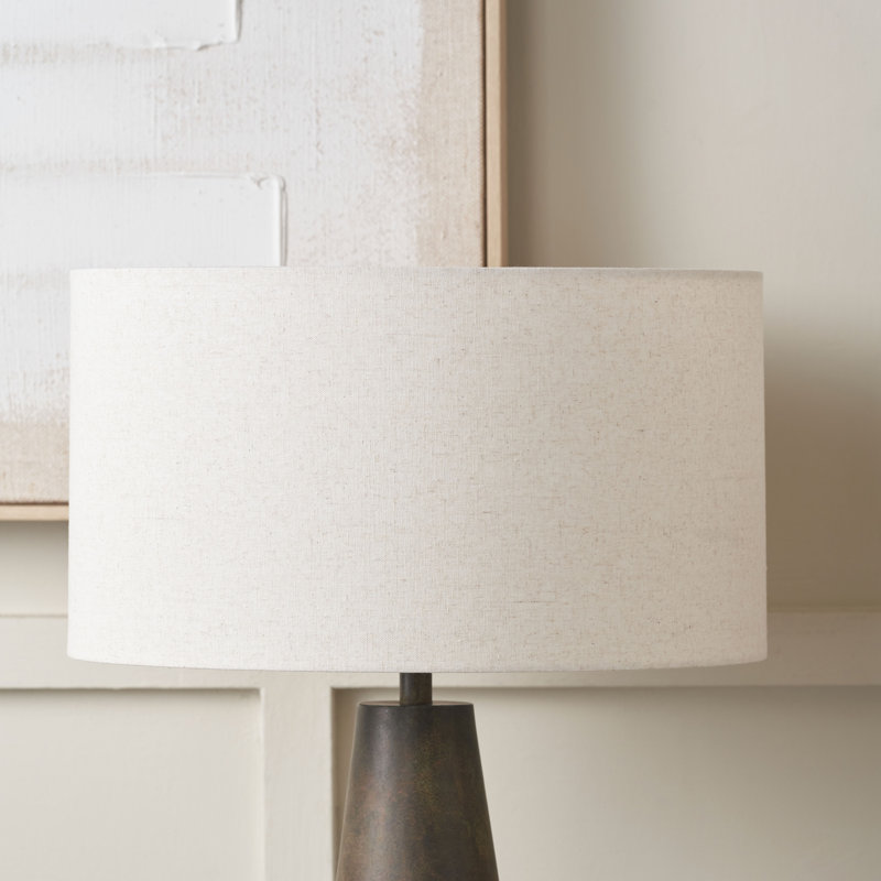 Drum Jute Lamp Shade ( Uno ) in Beige, 20" H x 35" W x 35" D