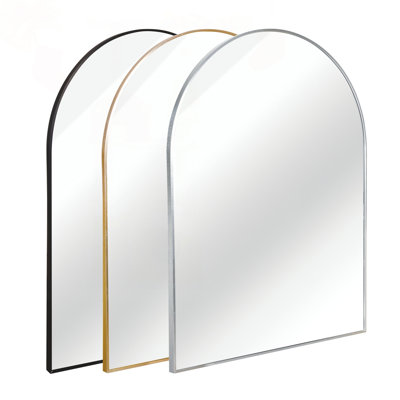 30x40 Inch Gold Framed Arched Bathroom Mirror