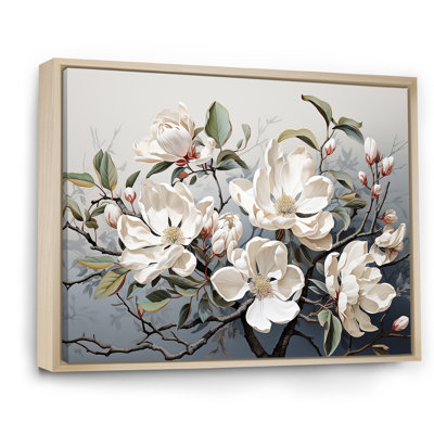 Whispered Beige Magnolias Serenade I - Magnolias Wall Art