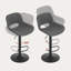 Swivel Upholstered Adjustable Height Counter Stool with Metal Frame-1105591319