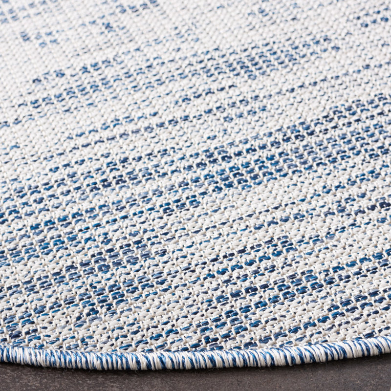 Hampton Performance Abstract Indoor/Outdoor Area Rug, Round 6'5"
