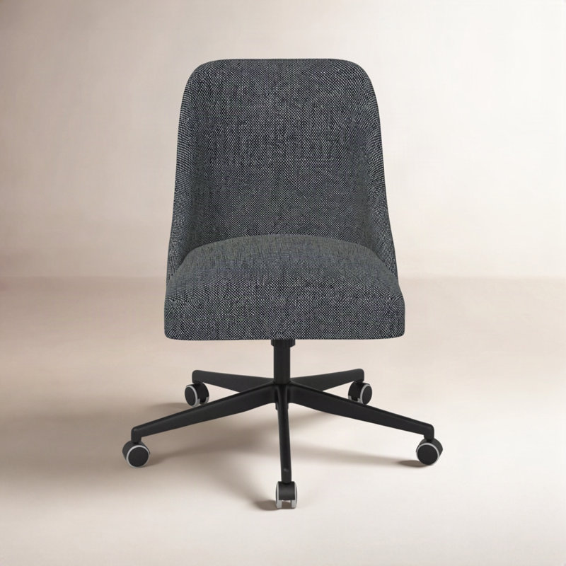 Acosta Office Chair, Milsap Navy Sustain Tweed