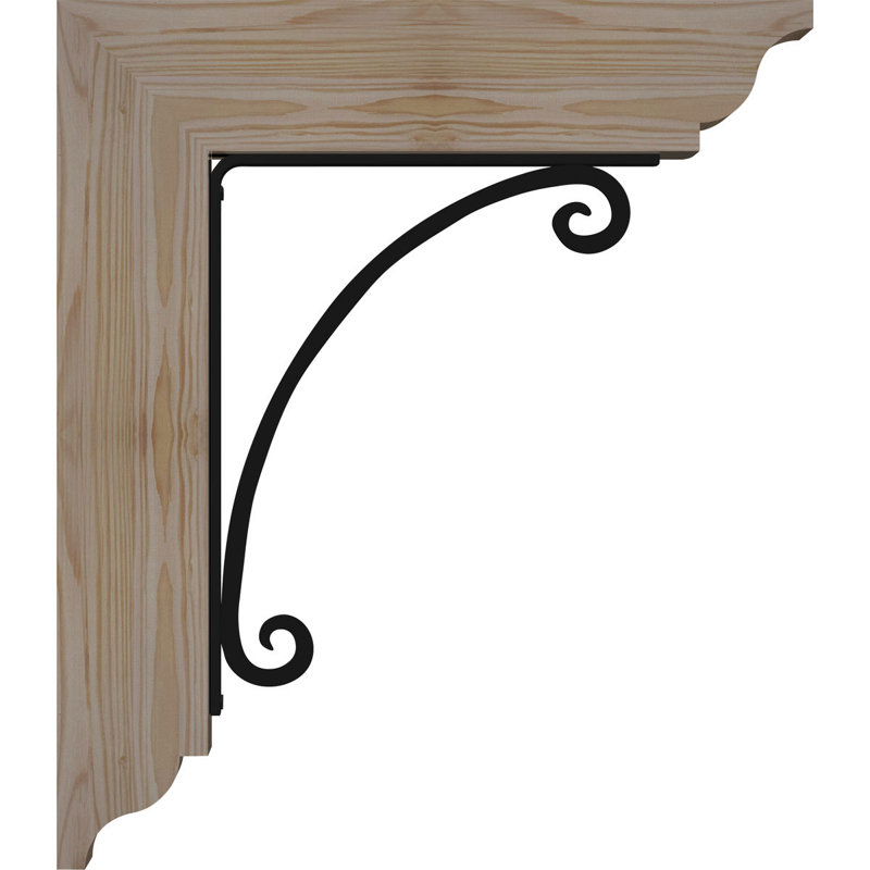 Support traditionnel en fer 4 po Legacy, H 18 po x P 15 1/2 po, Sapin Douglas (l 4 po x P 4 po)