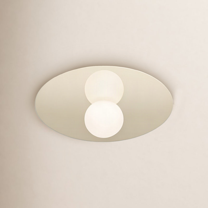 Bola Flush Disc, Brass, 6.5" H x 18" W x 18" D
