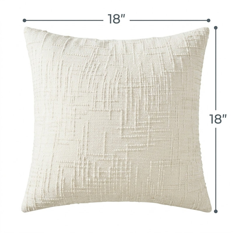 Ensemble de 2 housses de coussin texturé en chenille texturée