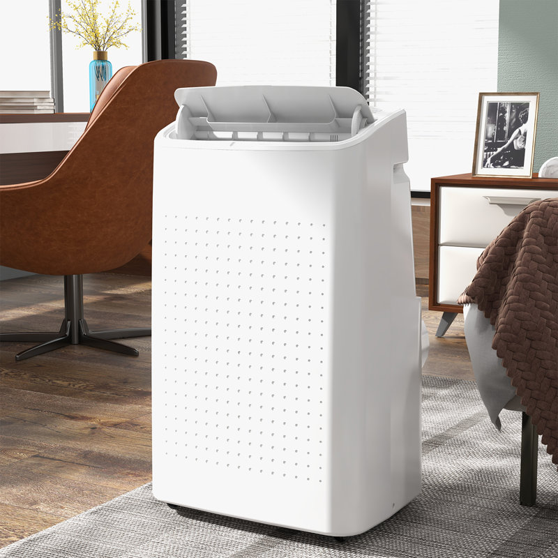 Le climatiseur portatif de 15 000 BTU, le climatiseur portatif intégré avec déshumidificateur et le ventilateur refroidissent jusqu'à 850 pieds carrés. Chambre à coucher pi, bureau, cuisine, télécommande incluse et trousses d'installation