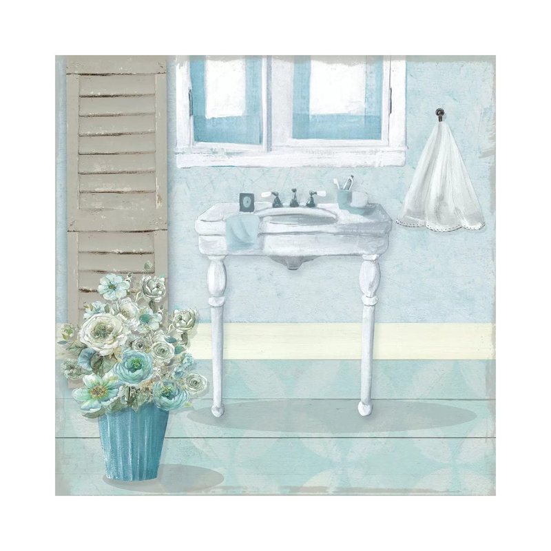 Teal Sink I by Carol Robinson - Painting on Canvas, 93.98 cm H x 93.98 cm W x 1.91 cm D, Wrapped Canvas