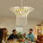 23.6"  8-Light Wide Crystal Waterfall Chandelie