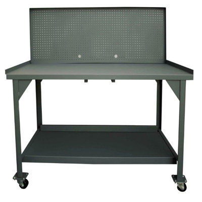 60'' W Steel Top Workbench with Wheels