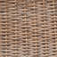 Banc d'extérieur en bois d'acacia 1 pièce, finition teck + osier brun-645945614