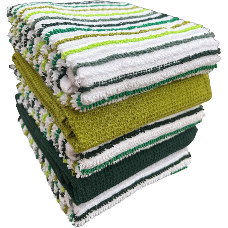 Stripe Kitchen Towel, Green