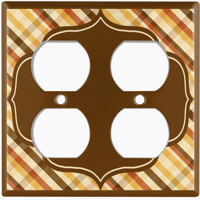 Plaque murale d'interrupteur à bascule Plaid 2-Gang