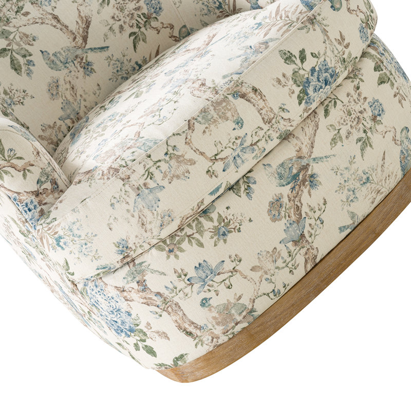 Fauteuil demi-tonneau pivotant Volk 31,25 po Volk, Merle bleu
