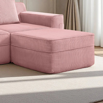 Repose-pieds en velours côtelé pour salon - repose-pieds, siège de rechange et décoration