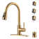 Single Handle Stainless Steel Pull-Down Kitchen Faucet with Air Gap Kit Combo