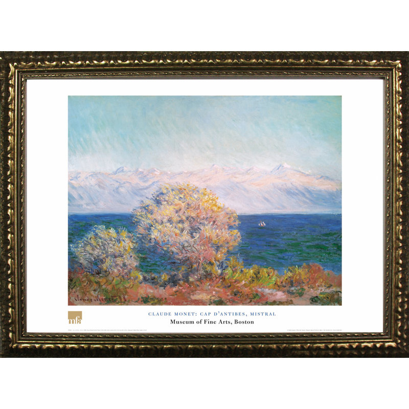 "cap d’antibes, mistral par claude monet, reproduction d’art encadrée