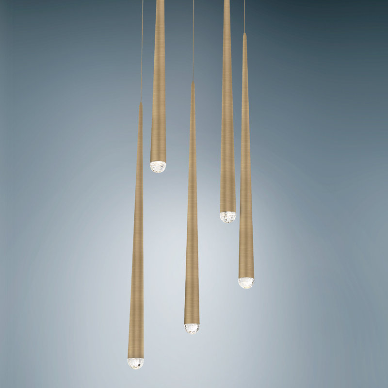 Cascade 5 - Light LED Pendant, Clear