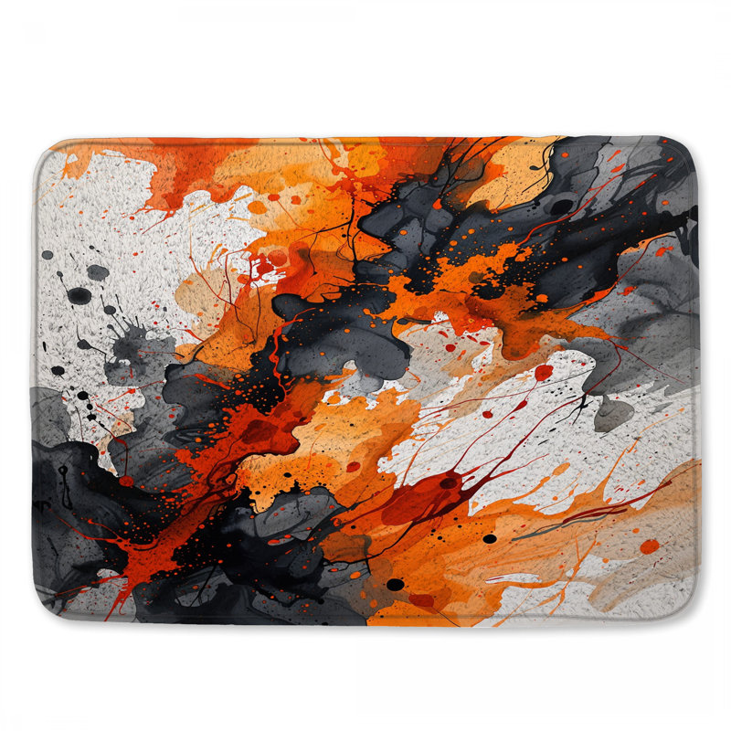 Tapis de bain abstrait, L 24 po x L 17 po