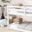 Lit mezzanine simple en bois et caoutchouc blanc massif. Conception. Maximisez l'espace. Instructions d'assemblage faciles et robustes. Capacité de rangement.-214701101