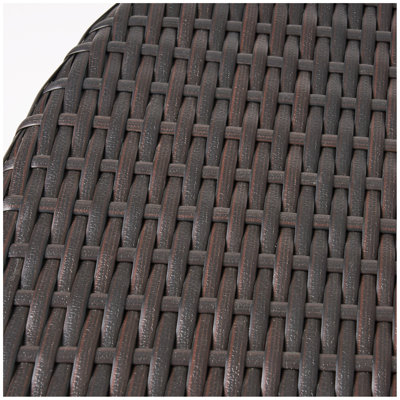 Outdoor 26" Round PE Rattan Bar Table, Multibrown