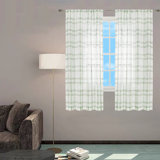 Miye Linen Semi Sheer Curtain Pair