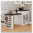 83.1'' Extendable Kitchen Island with Slide Out Table and Storage Racks for 2-6 Person,Kitchen Island with Tempered Glass Doors