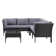 Ensemble de conversation modulaire en rotin 6 pièces avec coussins Flintville