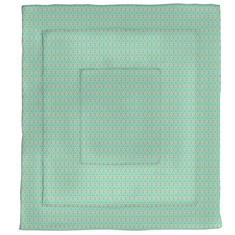 Édredon simple réversible Katelyn Elizabeth Diamonds, Édredon très grand, Vert / Sarcelle
