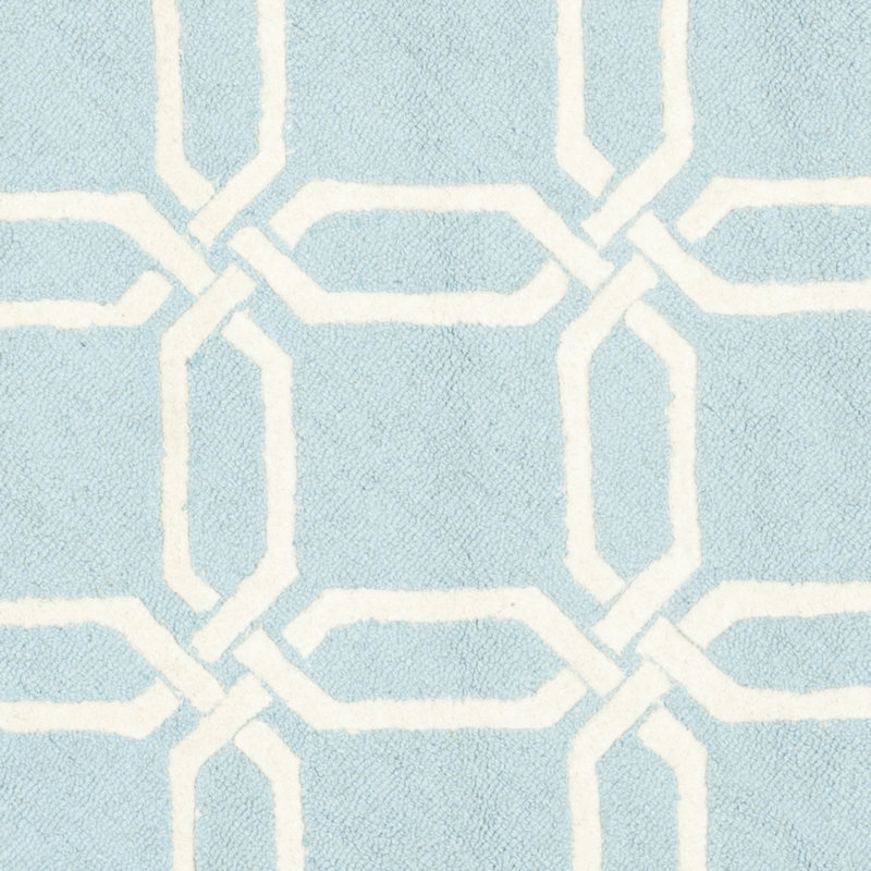 Deedgra Hand Tufted Wool Geometric Rug, Rectangle 2' x 3'