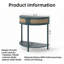 Console à vagues avec 2 tiroirs de rangement et tablette inférieure-723632913