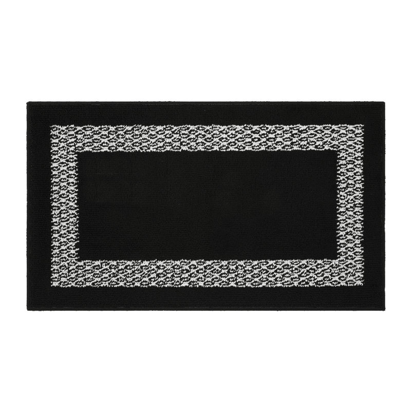 Tapis performance noir lavable à la machine, Rectangle 2 pi 2 po x 3 pi 9 po