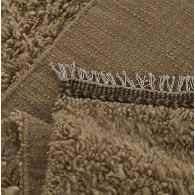 Auckland Brown Hand-Loomed Wool Shag Rug